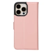 Apple iPhone 15 Pro Max Uyumlu Deri Cüzdanlı Kılıf MWWN NU2 Pembe - 5