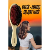 Keratin Mikro Kaynak Saç Açma Fırçası Sağlıklı Ahşap - 1