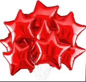 3 ADET YILDIZ FOLYO BALON KIRMIZI 18 INC - 3
