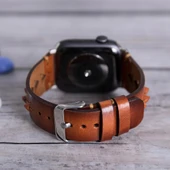 Apple Watch Uyumlu Deri Kordon 42-44-45mm RST2EF Boras - 3