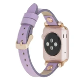 Apple Watch Uyumlu Deri Kordon 38-40-41mm RT CP22 Lila - 2