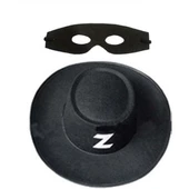 Zorro Şapka Maske Set Yetişkin thumbnail 1