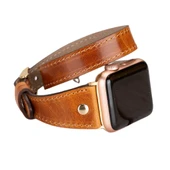 Apple Watch Uyumlu Deri Kordon 42-44-45mm Slim DT GT V18 - 1