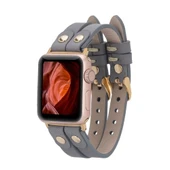 Apple Watch Uyumlu Deri Kordon Ely Double Tour GT RST9 - 1