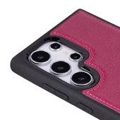 Samsung Galaxy S24 Ultra Uyumlu Deri Arka Kapak Gül Kurusu - 4