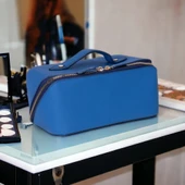 Ella Kadın Seyahat Kozmetik Bakım Makyaj Çantası Organizer Kobalt Mavi - 2