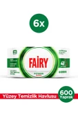 Fairy Power Wipes Yüzey Temizlik Havlusu 100 Yaprak 6 Adet | Beyaz Sabun | Beyaz Sirke & Karbonat - 1
