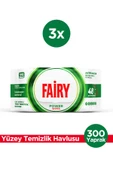 Fairy Power Wipes Yüzey Temizlik Havlusu 100 Yaprak 3 Adet | Beyaz Sabun | Beyaz Sirke & Karbonat - 1