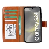 Samsung Galaxy S24 Uyumlu, Deri Cüzdanlı Kılıf, Efektli Taba - 4