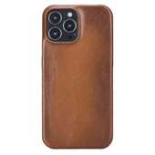Apple iPhone 13 Pro Max Uyumlu Deri Arka Kapak UJ RST2EF Taba - 1