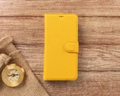 Apple iPhone 11 Pro Max Uyumlu Deri Cüzdanlı Kılıf FL12 Sarı - 4