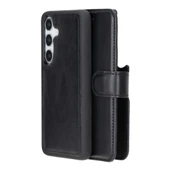 Samsung Galaxy S24 Uyumlu, Deri Cüzdanlı Kılıf, Parlak Siyah - 2