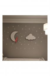 Peri Kızı ve Beyaz Bulut Bebek Odası Aydınlatmaları - 100 Yıldız Sticker - 2