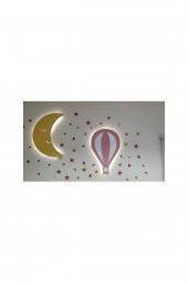 Sarı Aydede Aydınlatma , Pembe Balon Aydınlatma, 100 Yıldız Sticker - 1