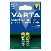 Varta 5703 1.2V 1000 mAh Şarjlı AAA Kalem Pil (2'li Paket) - 1