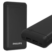 Philips DLP1720 CB 20.000 mAh 2XUSB Port Çıkış TYPE-C Micro-USB Powerbank Hızlı Şarj Slim - 1