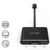 XP-Pen 3'ü Bir Arada Çok Fonksiyonlu USB-C Hub (Type C'den USB+HDMI+PD'ye) - 3