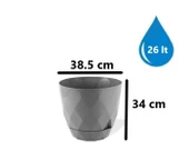 Omnipazar KRS-457 Yakamoz Tabaklı Plastik Saksı Takımı 26 Litre No 7 thumbnail 7