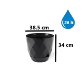 Omnipazar KRS-457 Yakamoz Tabaklı Plastik Saksı Takımı 26 Litre No 7 thumbnail 2