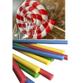 3 Adet Renkli Çocuk Aktivite Köpüğü Hayal Gücü Geliştirici Sosis Şekil Yapma Köpüğü  (150 cm x 6 cm) - 4