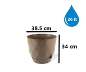 Omnipazar KRS-457 Yakamoz Tabaklı Plastik Saksı Takımı 26 Litre No 7 thumbnail 12