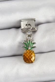 316L Çelik Sallantılı Ananas Model Gümüş Renk Nomination Charm - 1
