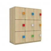 9 Kapaklı Çocuk odası Anaokulu Kreş Dolap Akçaağaç - 1