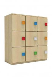 9 Kapaklı Çocuk odası Anaokulu Kreş Dolap Akçaağaç - 2