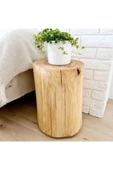 Özçelik Lambiri Özçelikkereste Ahşap Kütük Yan Sehpa 25 Cm Genişlik thumbnail 1