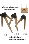 AKAY TİCARET AHŞAP KONİK AYAK [40 CM 45 CM 50 CM ] ÜÇLÜ TAKIM thumbnail 1