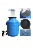 ŞEN PLASTİK 20 Lt Litre Varil Süt Güğümü Içi Beyaz Bidon - 1