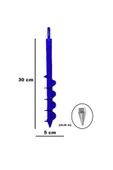 Akyol Matkap Toprak Burgu Ucu Fide Fidan Çiçek Dikme 30cm * 5cm - 1
