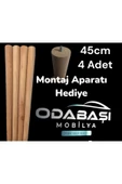 ODABAŞI MOBİLYA AHŞAP KONİK AYAK 4 ADET -45CM MONTAJ APARAT SETİ HEDİYE(4.6CM ÇAPINDA 1.SINIF) thumbnail 1
