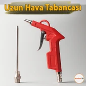 Uzun Ağızlı Uçlu 1/4" Kompresör Uyumlu Hava Üfleme Tabancası Temizlik Toz Giderme Tabancası Ucu - 1