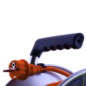 Metal Makaralı Seyyar 4 Prizli IP20 Uzatma Kablosu 3x2.5 mm CCA Kablo 40 Metre Termal Sigorta - 4