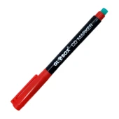 Globox Permanent Asetat Kalemi 1.0 mm M Uç Silgili Kırmızı 10 Adet - 2