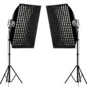 Gdx ML230W Bicolor Video ve Fotoğraf 60x90 Gridli Softbox İkili Sürekli Işık Seti thumbnail 1