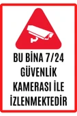 ünal grup  Bu Alan 7/24 Saat Kamerayla Izlenmektedir Uyarı Ikaz Levhası Pvc Kaplama A4 - 1
