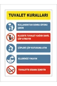 ünal grup  Tuvalet Kuralları Talimat Levhası A4 (21 CM X 29,7 CM) - 1