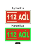 ünal grup  Fosforlu 112 Acil Yön Levhası - 1