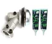 Algaride Motorlu Tırpan Dişli Rediktör 9 Diş 28mm Başlık ve 2 li Tüp Gres Set  Tırpan yedek Parça Aksesuar - 1