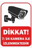 ünal grup  Trafik Ve Uyarı Levhası (7/24 KAMERA ILE IZLENMEKTEDİR) A4 (21 CM X 29.7 CM) Pvc - 1