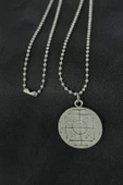 Madalyon Figürlü Metal Erkek Kolye - EBJ250628W36059 - 2