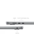 Apple 15-inch MacBook Air Apple M3 chip with 8-core CPU and 10-core GPU, 24GB, 512GB SSD Uzay Grisi - 7