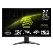 MSI MAG 276CXF 27" 280Hz 0.5Ms HDMI+DP HDR FullHD Adaptive-Sync VA Curved Vesa Monitör thumbnail 1