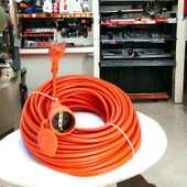 Seyyar Uzatma Kablosu Cca Turuncu 3x2.5 Mm 20 Metre Dış mekan Kablo Prizli Bahçe İçin Suya Dayanıklı - 5