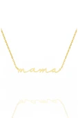925 Ayar Gümüş Mama Anne Yazılı Kolye thumbnail 1