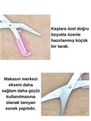 Kaş Makası Taraklı Yüz Jileti Bıyık Alma Kaş Usturası Epilasyon Kaş Ustura Seti - 4