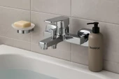 KARE KROM BANYO BATARYASI AĞIR PRİNÇ GÖVDE YÜKSEK KALİTE MUSLUK GÖŞELİ ŞIK MODERN TASARIM - 3