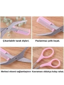 Kaş Makası Taraklı Yüz Jileti Bıyık Alma Kaş Usturası Epilasyon Kaş Ustura Seti - 3